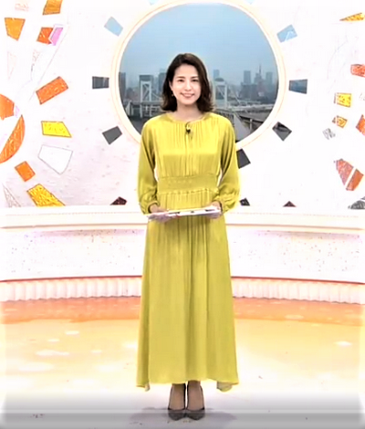永島優美さんがテレビで着用していた衣装④！: お得です! 情報サイトひざ丈ワンピース
